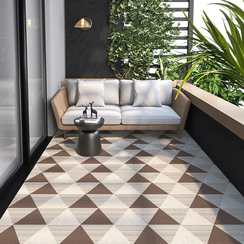 Tapis de sol en PVC aspect cuir antidérapant pour cuisine, balcon ou salon, motif géométrique, design moderne | Sansoti