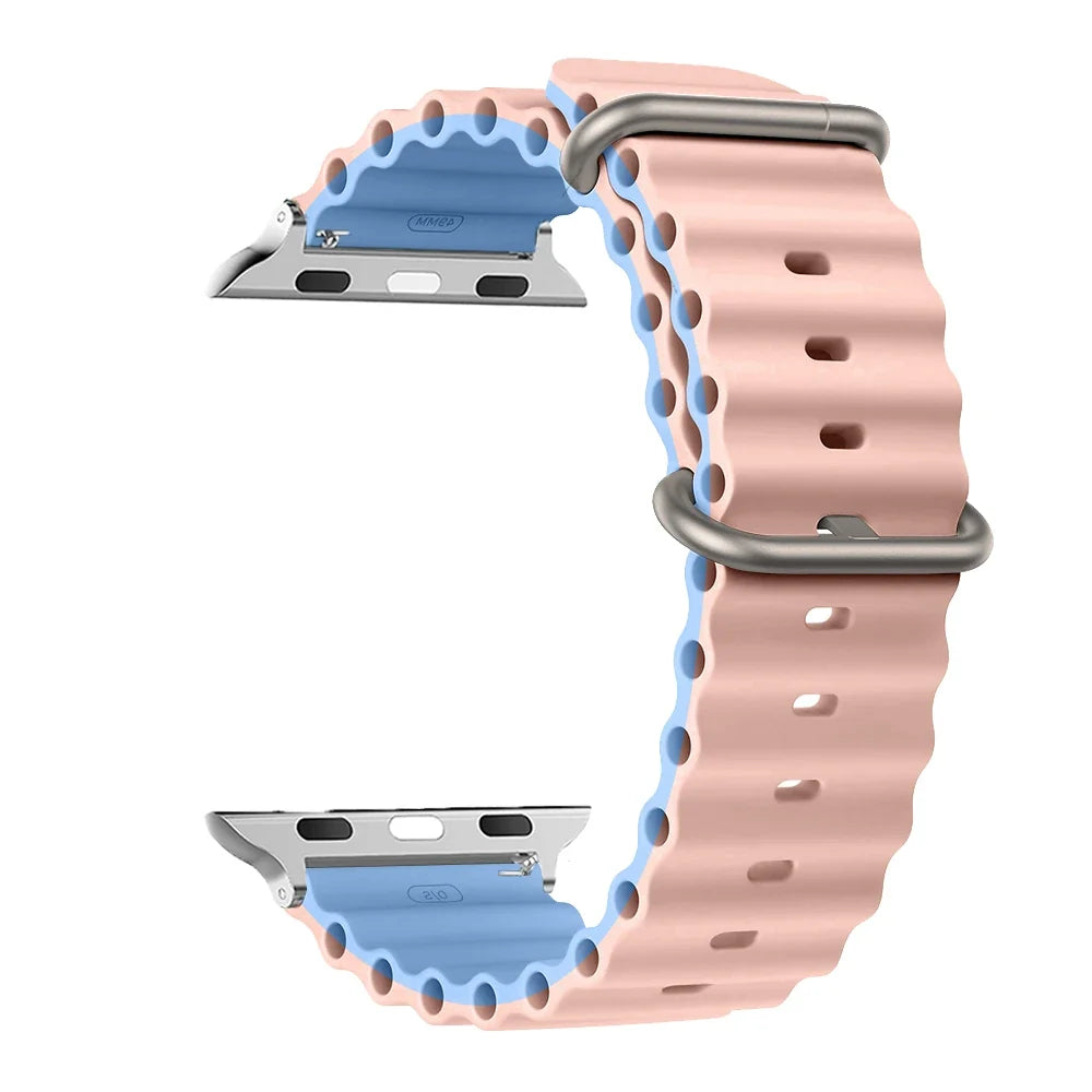 Bracelet de smartwatch en silicone, résistant à l’eau et respirant, bracelet de montre et bracelet de sport unisexes, bracelet de remplacement | Sansoti