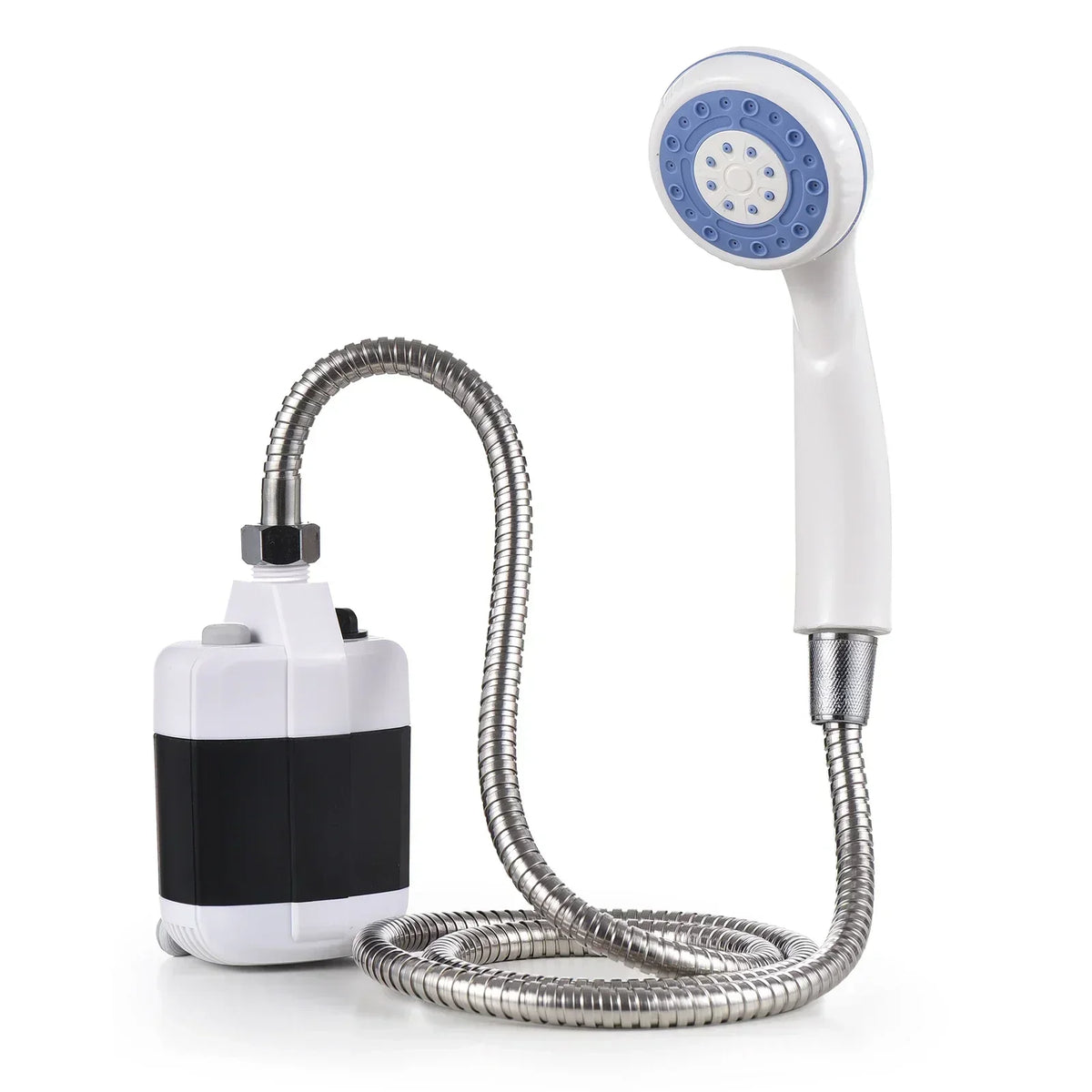 Rechargeable Shower Pump with Hand Shower for Camping Travel Outdoor Portable Hand Shower Flexible Hose Blue | Sansoti