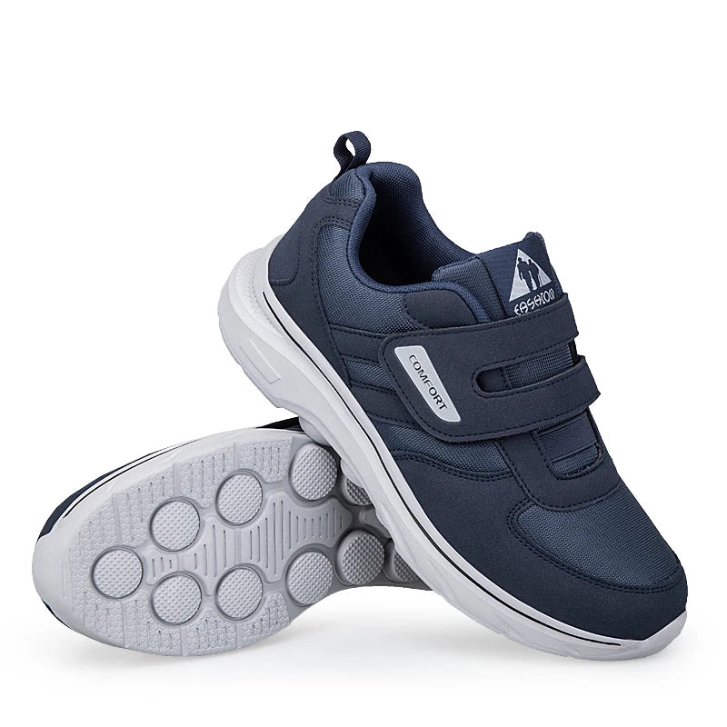 Verstelbare Heren Wandelschoenen Extra Breed Zachte Zool Lichtgewicht Mesh Comfortschoenen voor Ouderen | Sansoti