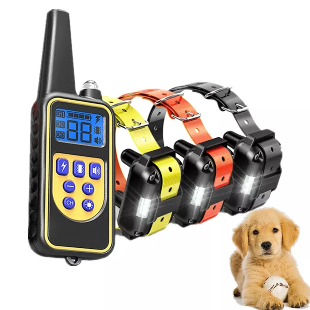 Electronic Dog Training Collar Waterproof Rechargeable with Remote Control 300m Range for Dogs | Sansoti