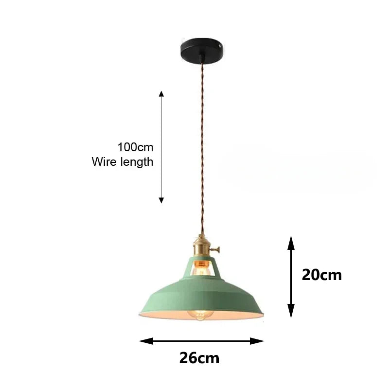 Aluminium hanglamp met E27 fitting in 8 moderne kleuren | Sansoti