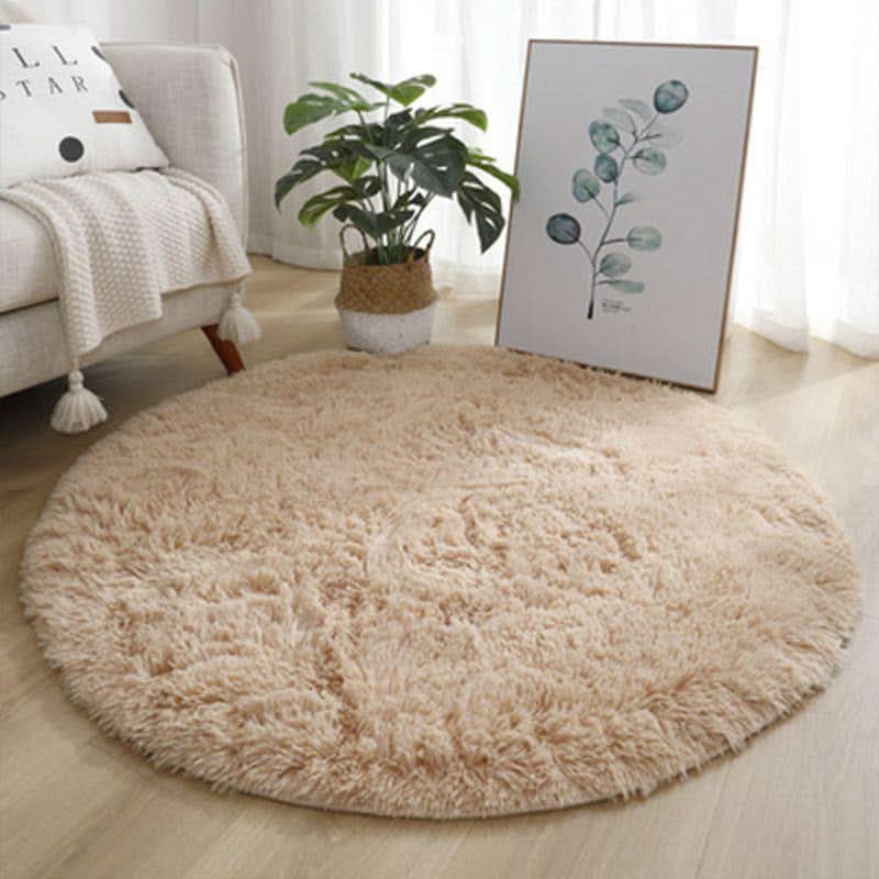 Hoogpolig Vloerkleed Pluche 60x60-120x120 cm Antislip Woonkamer Slaapkamer Vierkant Zacht Shaggy Tapijt | Sansoti