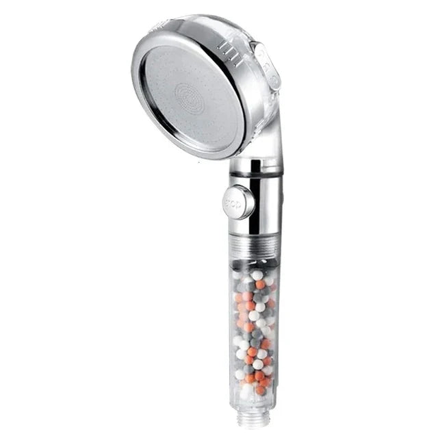 Handdouche met Ionenfilter 3 Standen Rainfall Jetting Massage ABS Waterbesparing Verhoogde Druk Badkamer | Sansoti