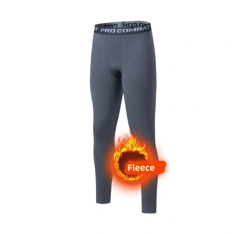 Thermische Herenlegging Winter Fleece Warm Onderbroek Stretch Compressie Sportondergoed Baselayer Panty | Sansoti