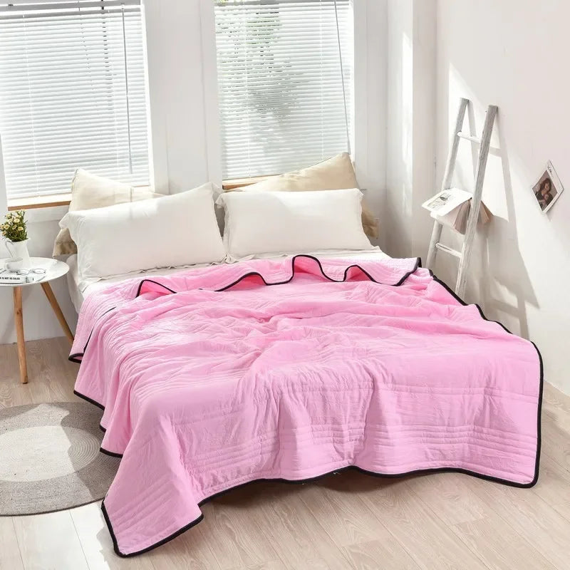 Summer Blanket Cooling Effect Polyester 100-200 cm Breathable Lightweight Thin for Warm Nights Bedroom | Sansoti