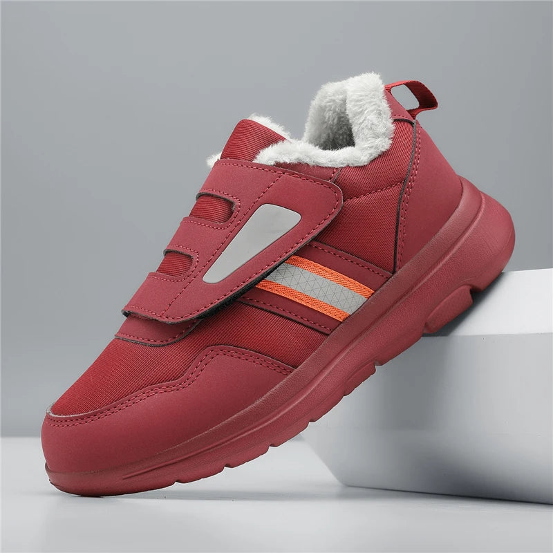 Winter Warm Dames Diabetische Schoenen Brede Wandelschoenen met Verstelbare Sluiting Instapper Orthopedische Oude Mensen Schoenen Ouderen Sneakers