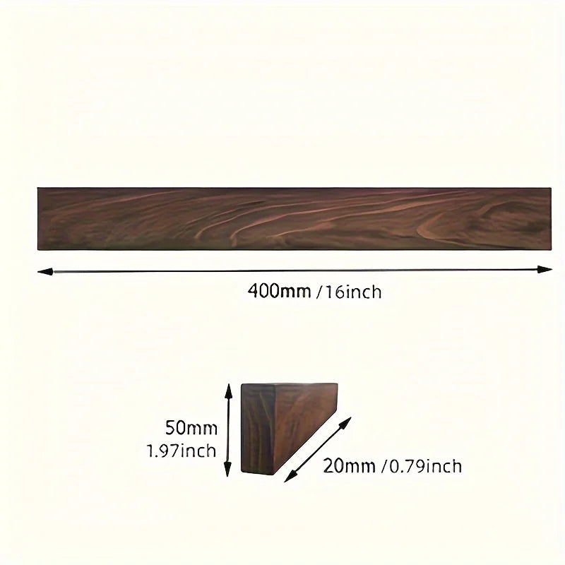 Magnetische Messenstrip Walnoot 40cm Wand Messenrek Hout Keuken Messtrip Muurbevestiging Messenhouder | Sansoti