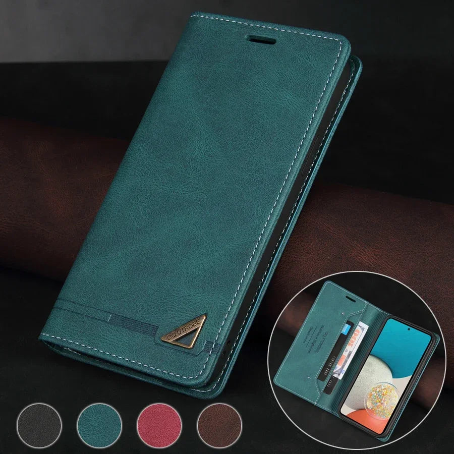 Anti-diefstal Flip Leather Wallet Case Voor Samsung Galaxy A05s A06 A07 A13 A14 A15 A16 A17 A26 A34 A35 A36 A52 A53 A54 A55 A56 A71
