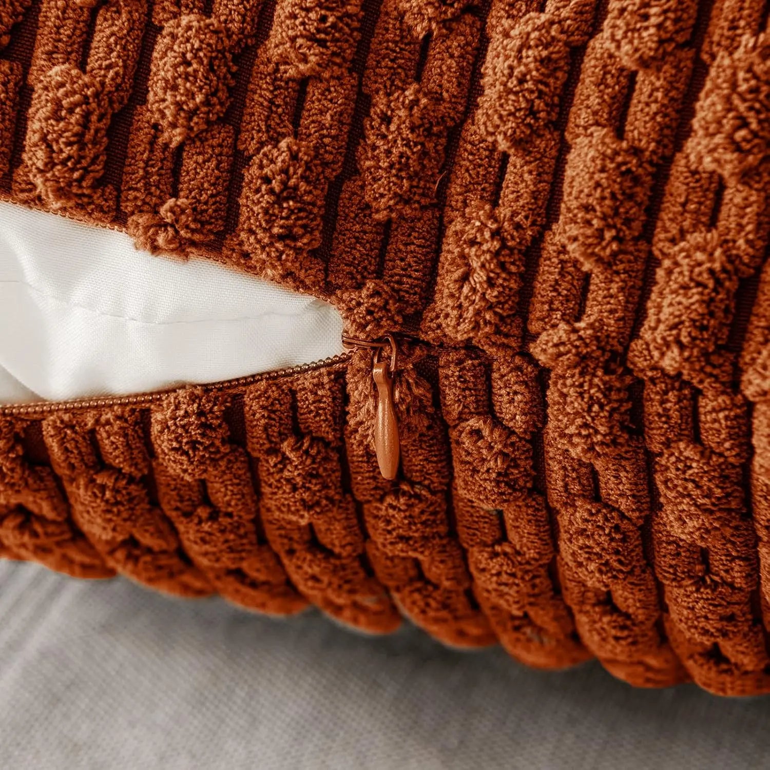 Ribfluwelen Sierkussen Geribbeld 45x45cm Voor Bank En Bed | Sansoti