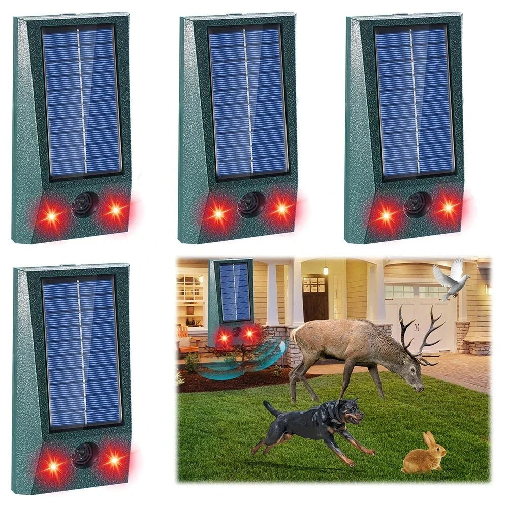 Solarpaneel Vogelverschrikker met Ultrasoon Geluid 180° Bewegingssensor IP58 Waterdicht voor Tuin en Moestuin | Sansoti
