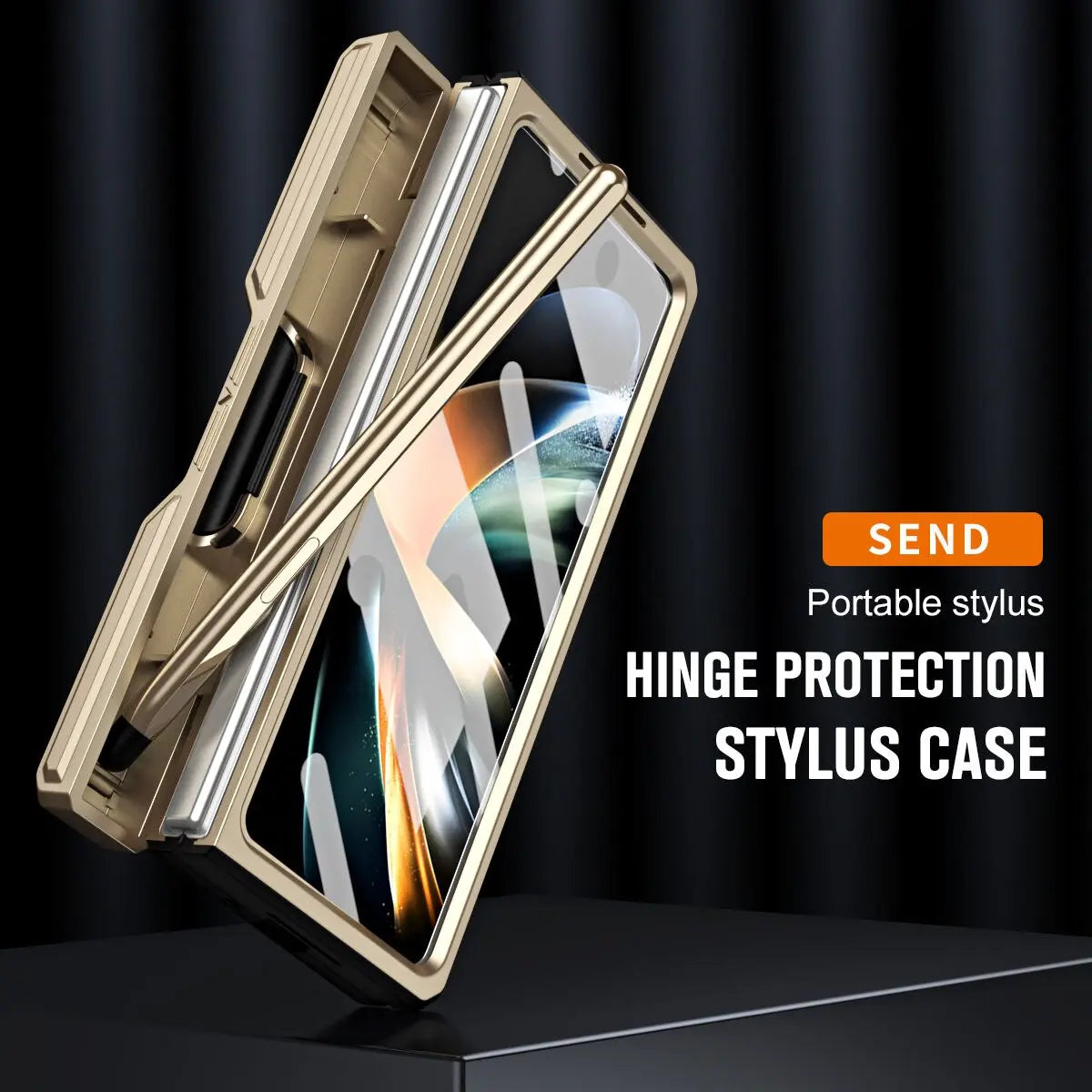 Protective Case with Stand for Foldable Phone – Shock-Resistant with Screen Protection and Stylish Design | Sansoti