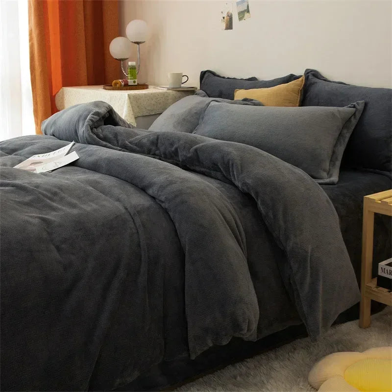 Restfield Flanell Bettbezug Grau – Extra Warm & Weich