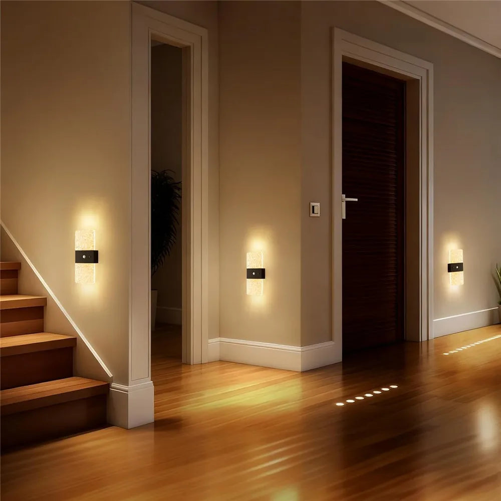 Draadloze LED Wandlamp Set 2 Stuks met Bewegingssensor USB Dimbaar Magnetisch Nachtlampje Slaapkamer | Sansoti