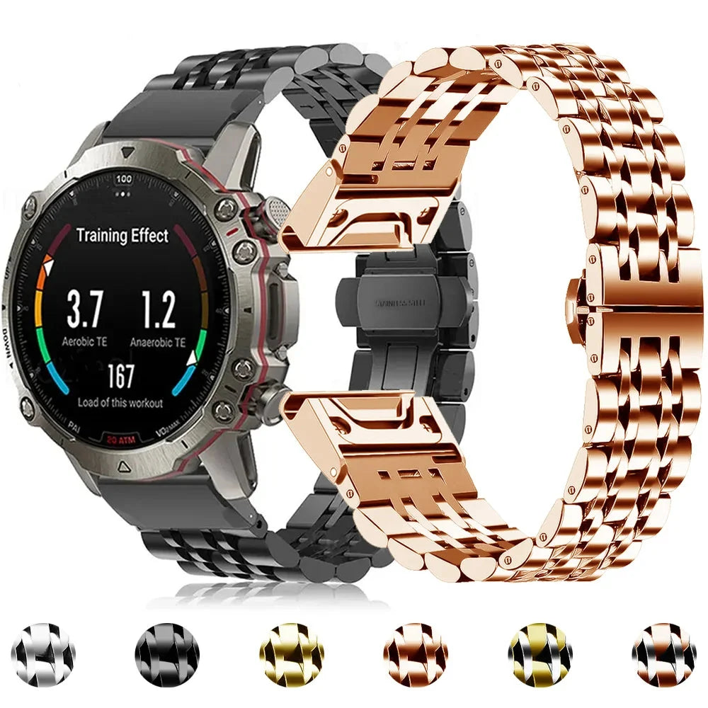 Bracelet de montre en acier inoxydable à maillons, métal, 20 mm 22 mm 26 mm, pour smartwatch, accessoire universel de remplacement | Sansoti