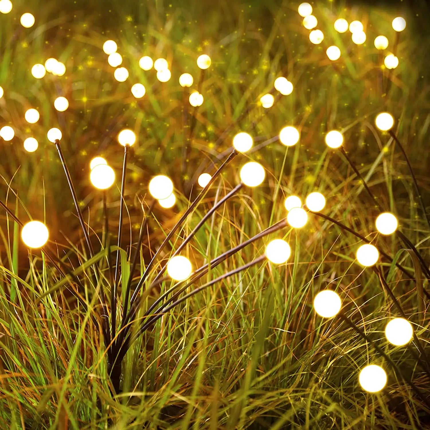 Glühwürmchen Gartenlampe Solar 20 LED Warmweiß Außenleuchte | Restfield
