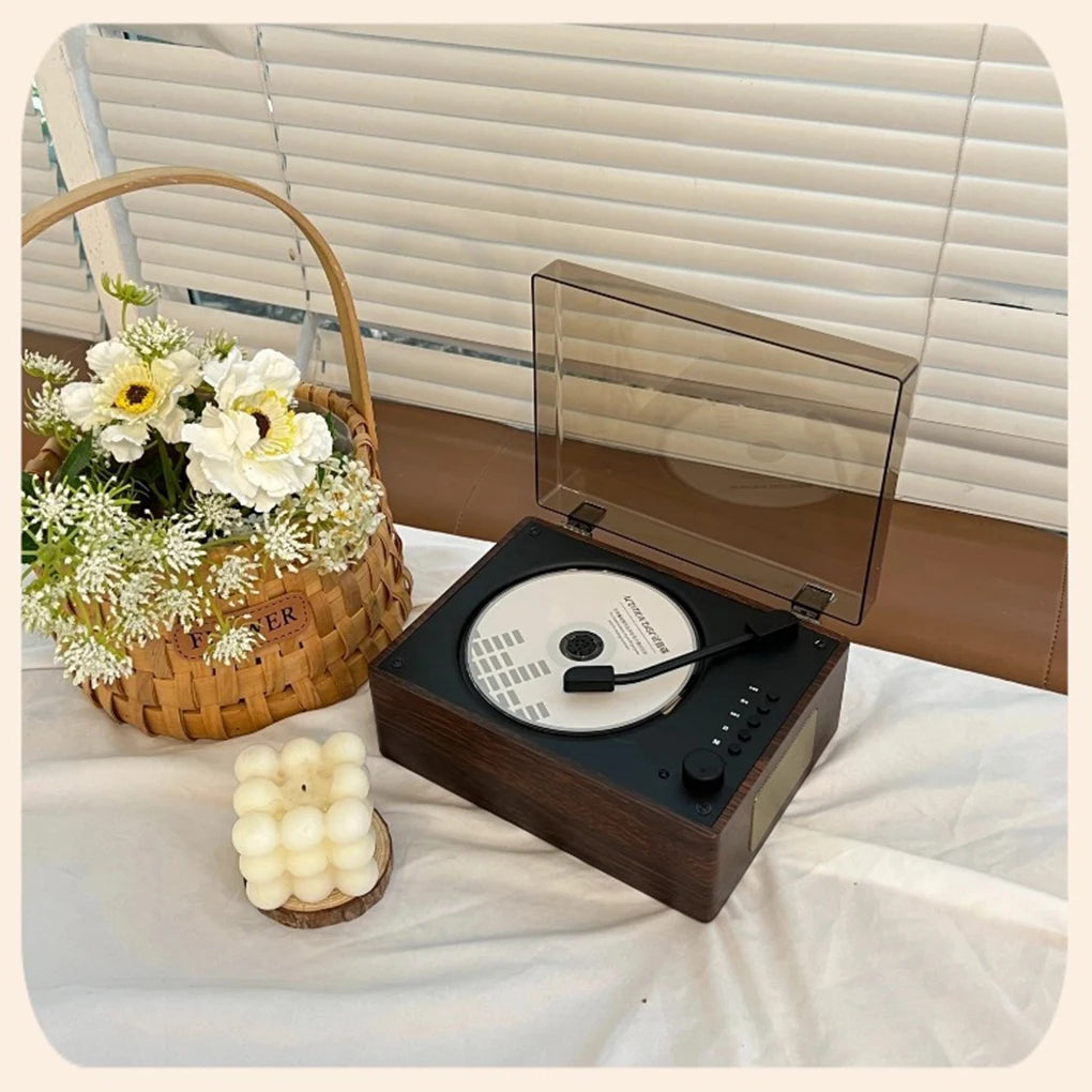 Retro CD-Player Bluetooth 5.1 Tragbar Holz USB AUX Wohnzimmer Schlafzimmer Musikspieler Wiederaufladbar Fernbedienung Vintage | Restfield