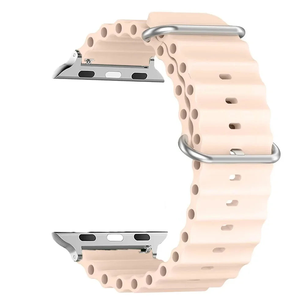 Bracelet de smartwatch en silicone, résistant à l’eau et respirant, bracelet de montre et bracelet de sport unisexes, bracelet de remplacement | Sansoti