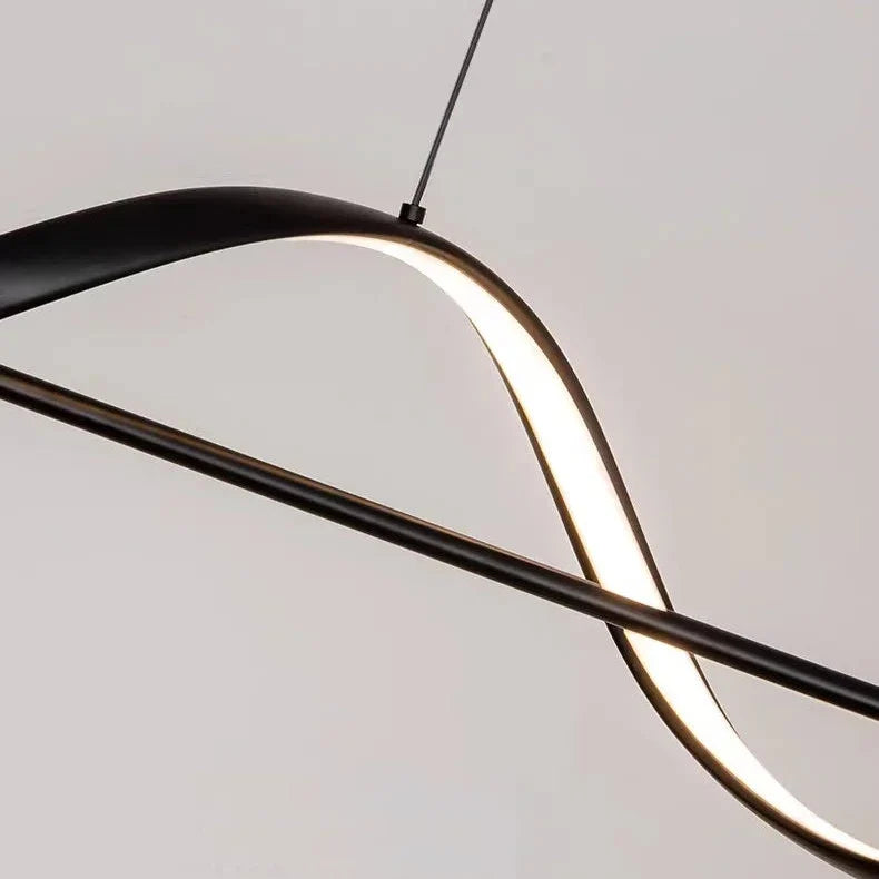 Spiralny żyrandol LED z aluminium 120 cm, ściemnialny, ciepła biel, zimna biel, nowoczesny design, lampa wisząca | Sansoti