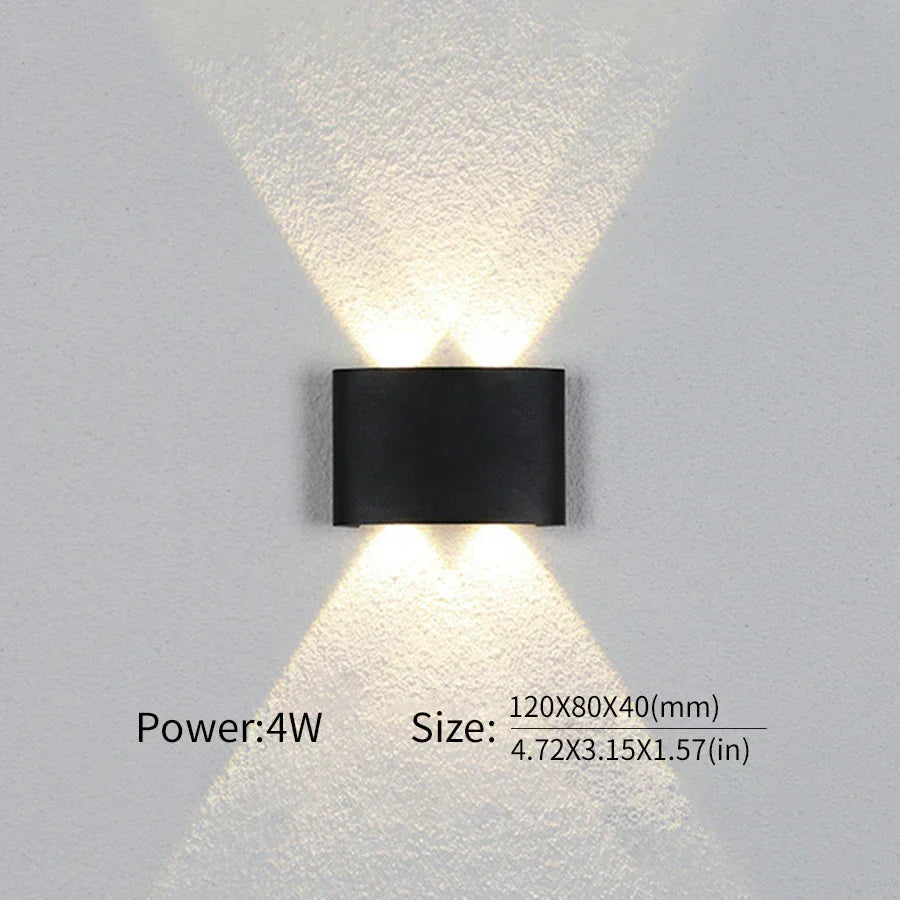 Minimalistische LED-wandlamp voor binnen of buiten - Aluminium - Zwart of Wit - 2W tot 10W | Sansoti