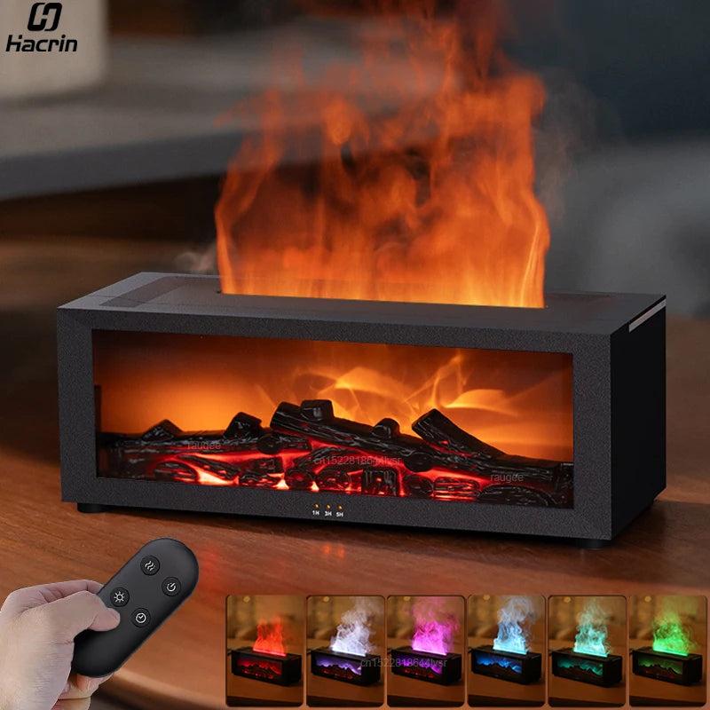 Kamin Luftbefeuchter Flamme 150ml 7 Farben Aroma Diffuser Fernbedienung Schlafzimmer Wohnzimmer Duftverteiler Timer | Restfield