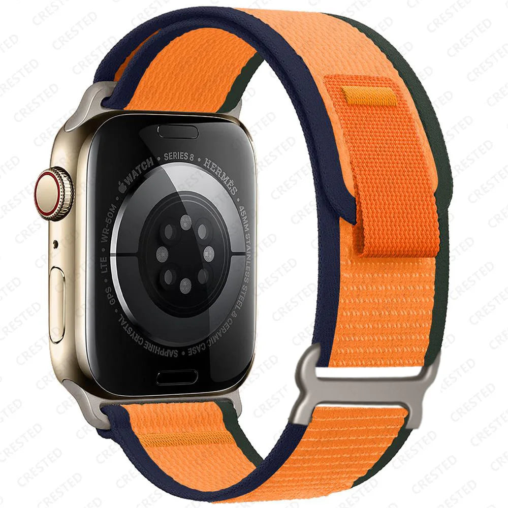 Bracelet de smartwatch en nylon Trail Loop, bracelet sport réglable avec boucle durable, bracelet multicolore pour poignet, actif | Sansoti