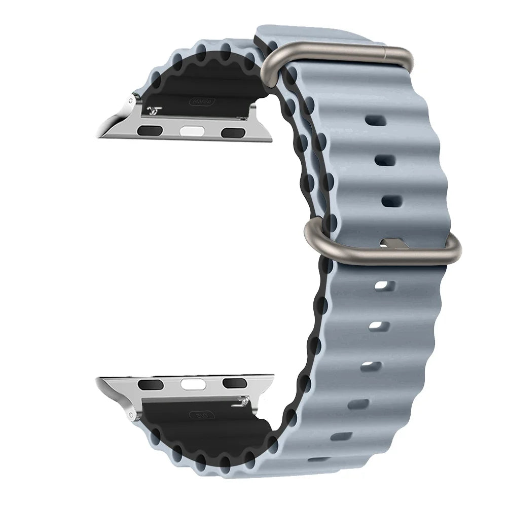 Bracelet de smartwatch en silicone, résistant à l’eau et respirant, bracelet de montre et bracelet de sport unisexes, bracelet de remplacement | Sansoti
