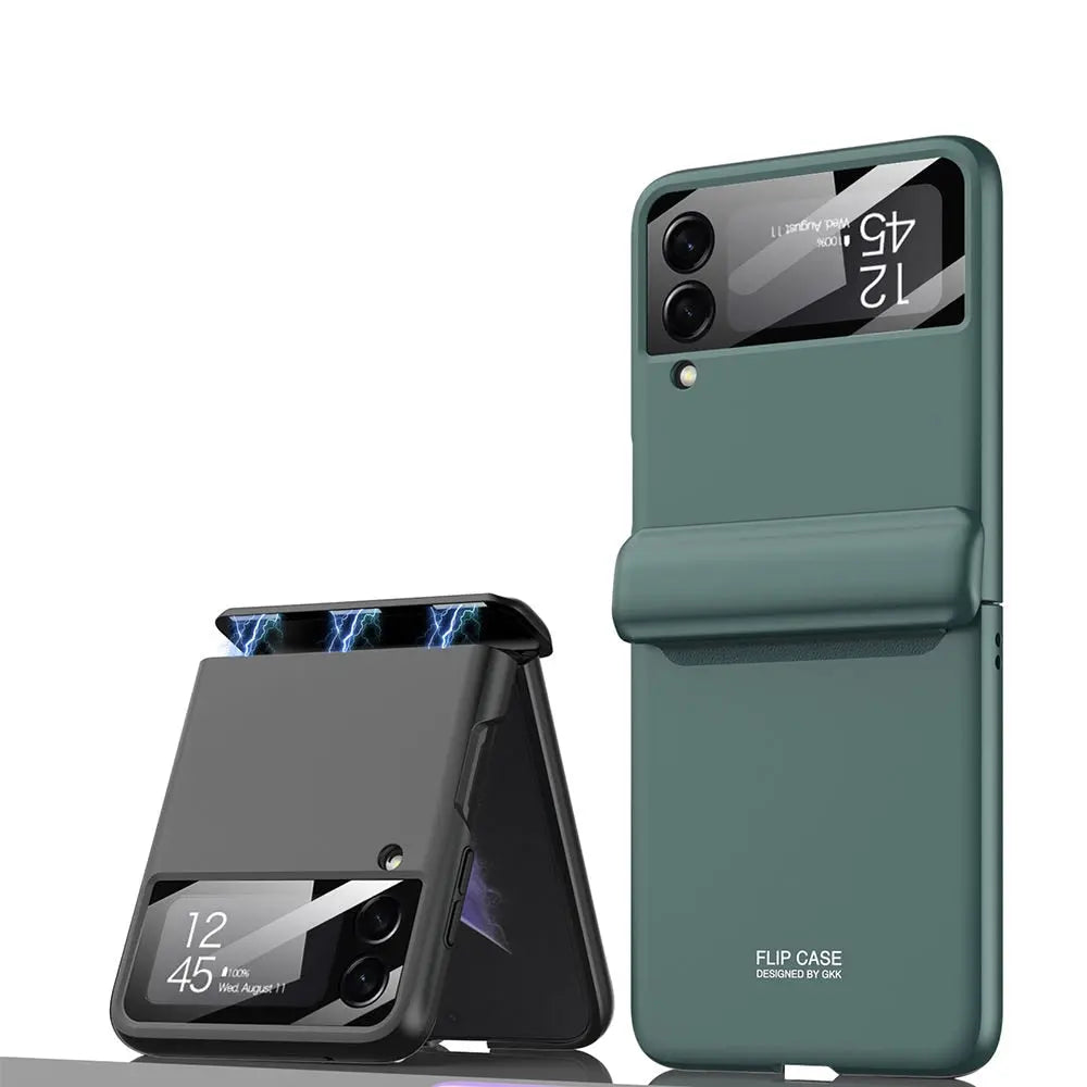 Etui ochronne do Samsung Galaxy Z Flip 4 z ładowaniem bezprzewodowym, odporne na upadki, elastyczne, trwałe | Sansoti
