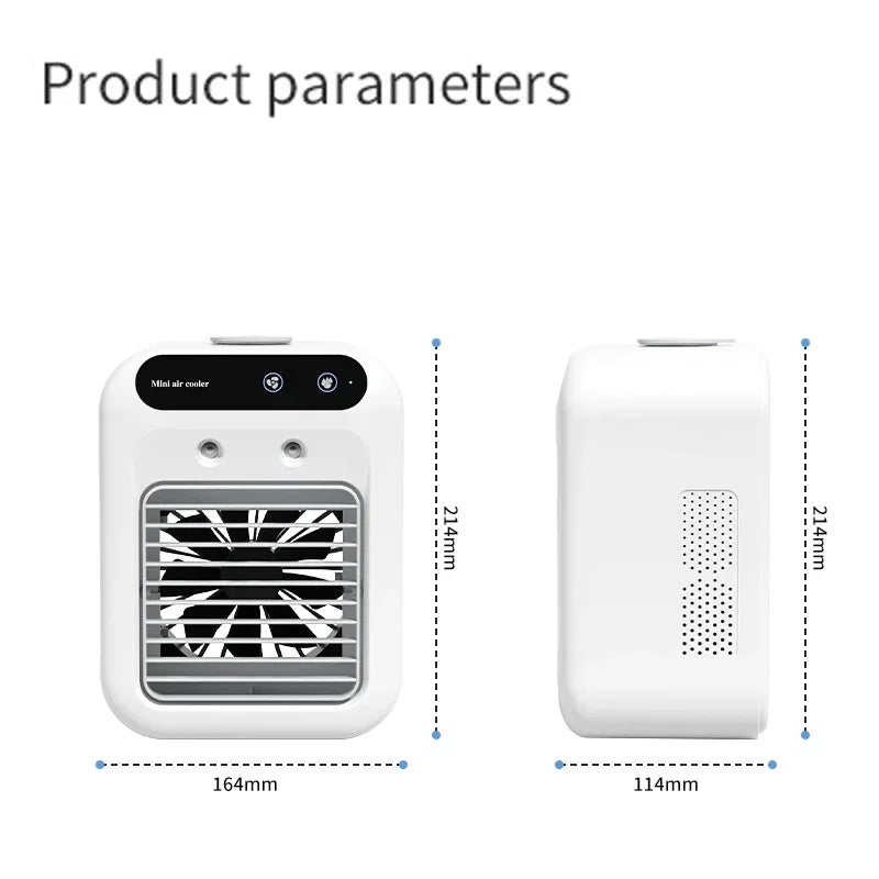 Compacte Mobiele Waterkoeler met USB Ventilator voor Bureau en Kantoor | Sansoti