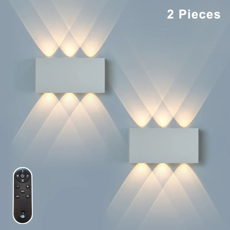Rechargeable Wall Light with Remote Control, Dimmable LED Lighting, Magnetic, Cordless, 4 Colors, Ambient Lighting | Sansoti