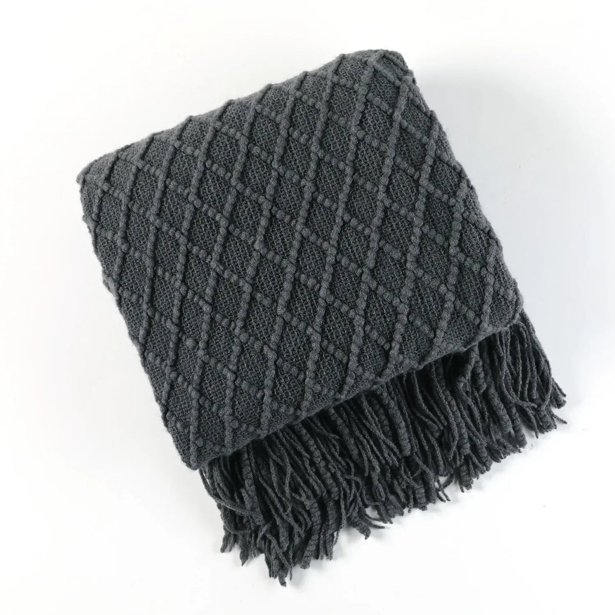 Gestrickte Decke aus Acryl, weich und warm, mit skandinavischem Muster, Sofadecke für Schlafzimmer und Wohnzimmer, dekorative Decke | Sansoti