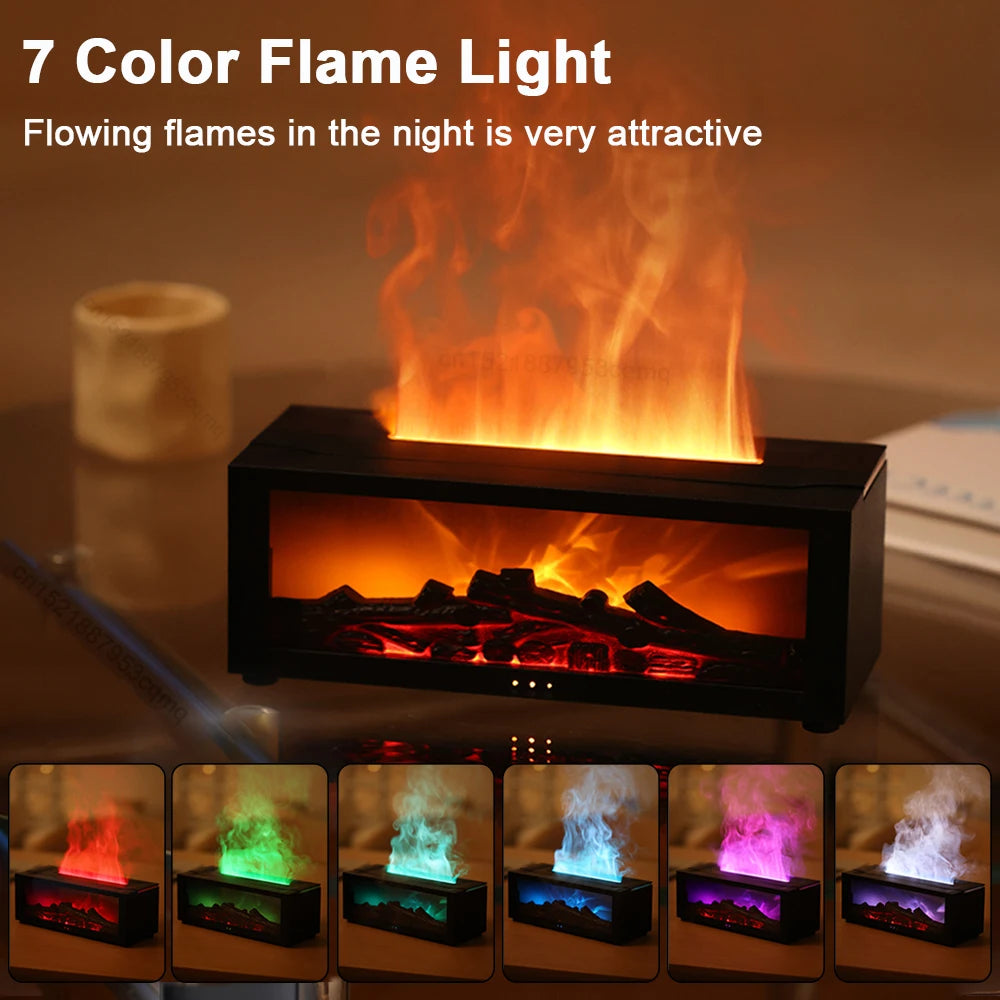 Kamin Luftbefeuchter Flamme 150ml 7 Farben Aroma Diffuser Fernbedienung Schlafzimmer Wohnzimmer Duftverteiler Timer | Restfield