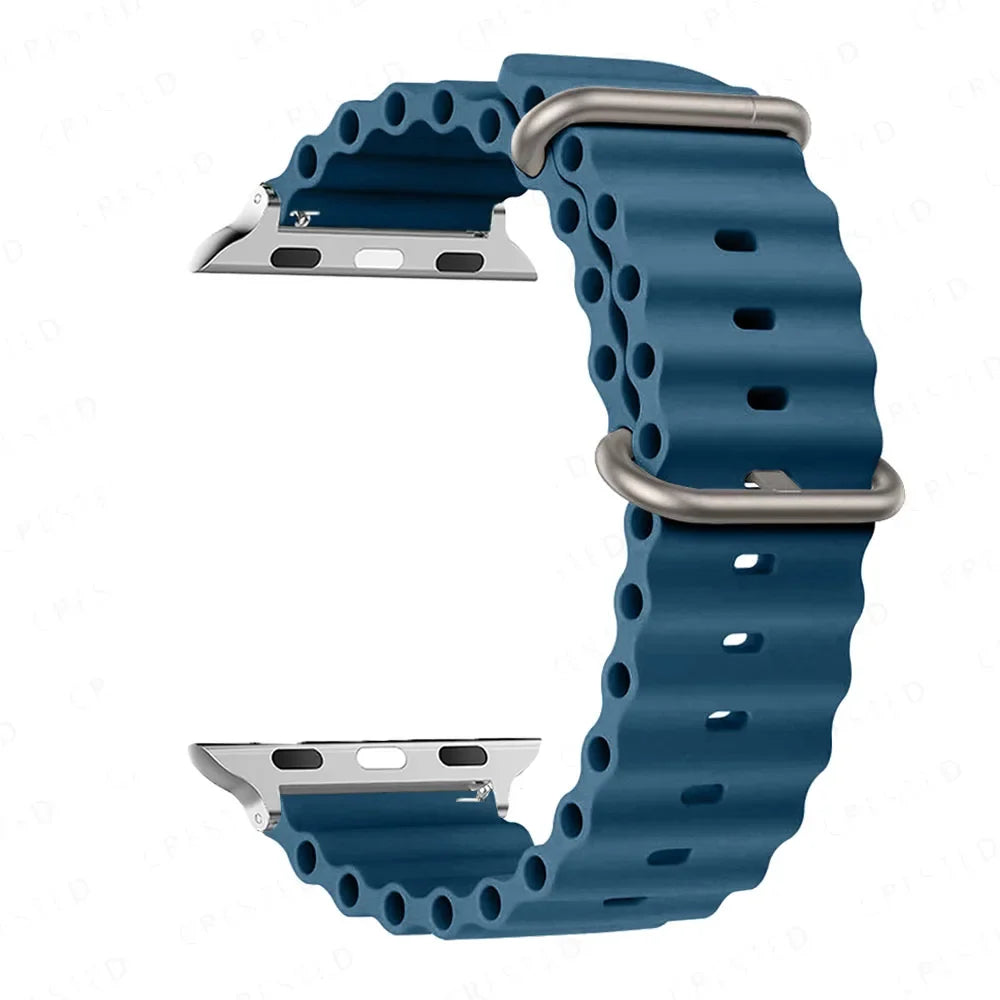 Bracelet de smartwatch en silicone, résistant à l’eau et respirant, bracelet de montre et bracelet de sport unisexes, bracelet de remplacement | Sansoti