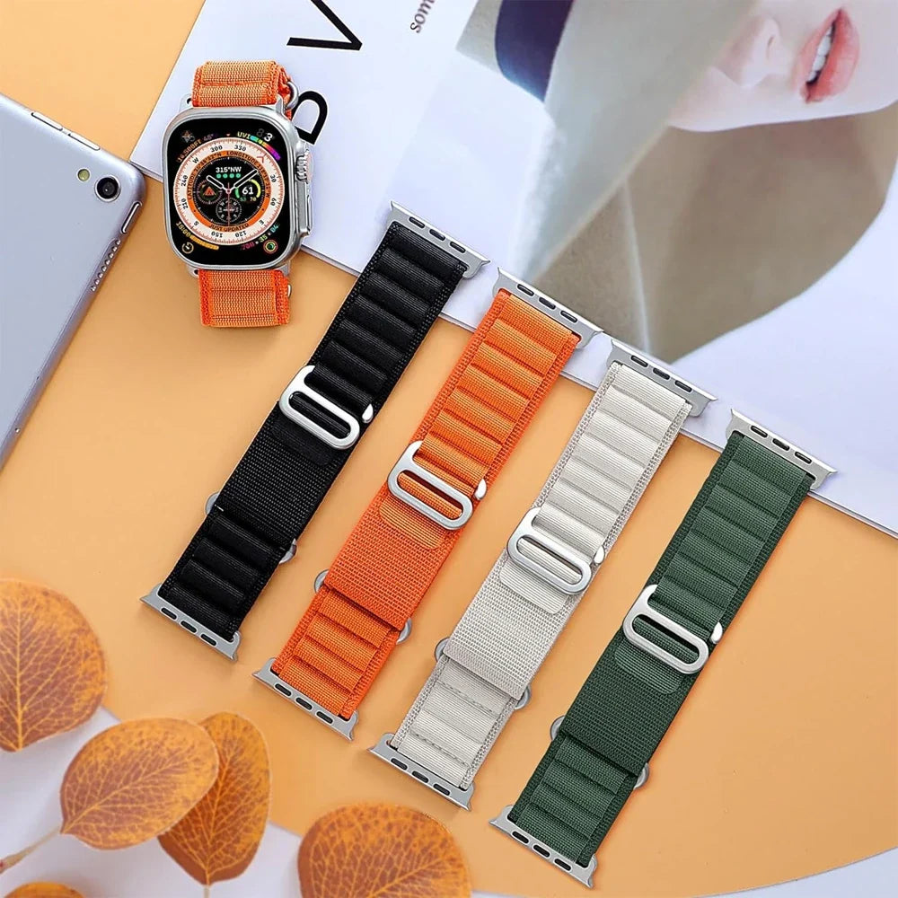 Nylon-Uhrenarmband, sportliche Alpine Loop, verstellbares Smartwatch-Armband für Outdoor-Aktivitäten und den täglichen Gebrauch | Sansoti