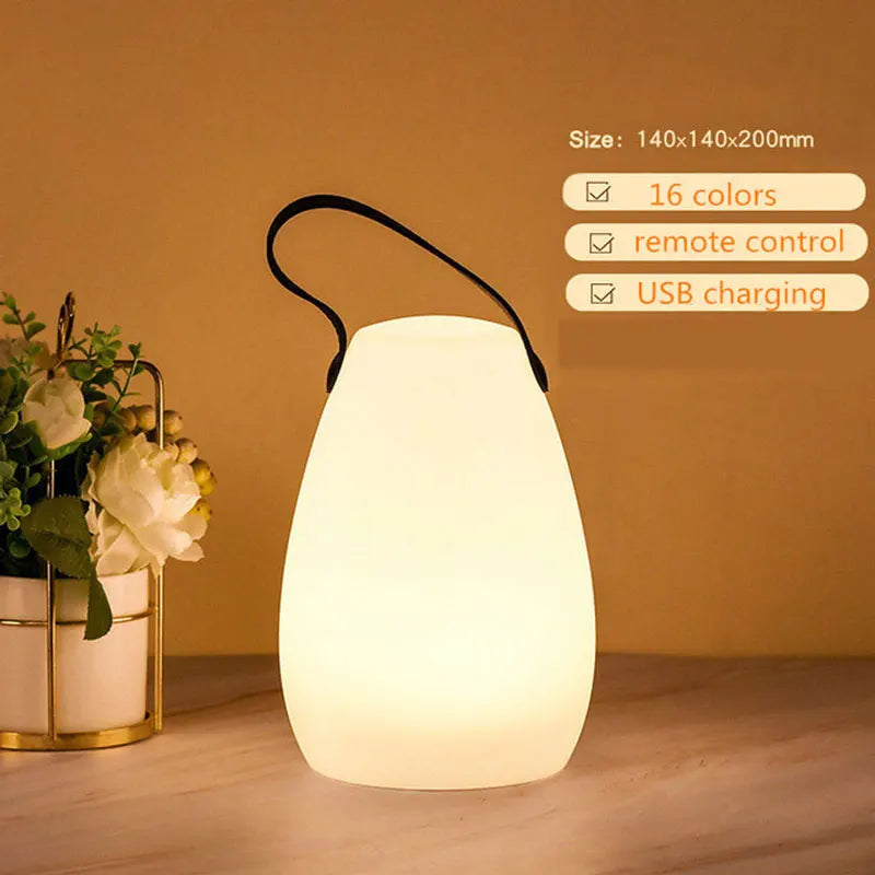 Draadloze Outdoor LED Lamp met Afstandsbediening en Timer - Waterdicht Sfeerverlichting met 8 Kleuren voor Terras en Tuin | Sansoti