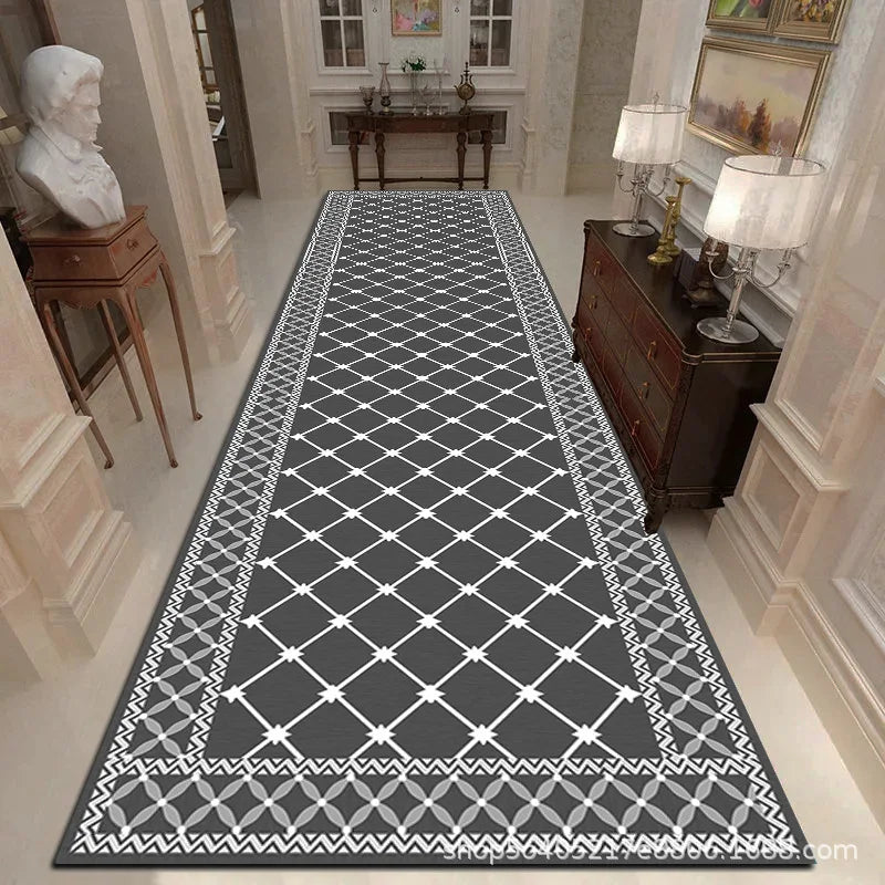 Tapis de couloir à motif géométrique marocain – Tapis de passage lavable antidérapant pour entrée, couloir et salon | Sansoti