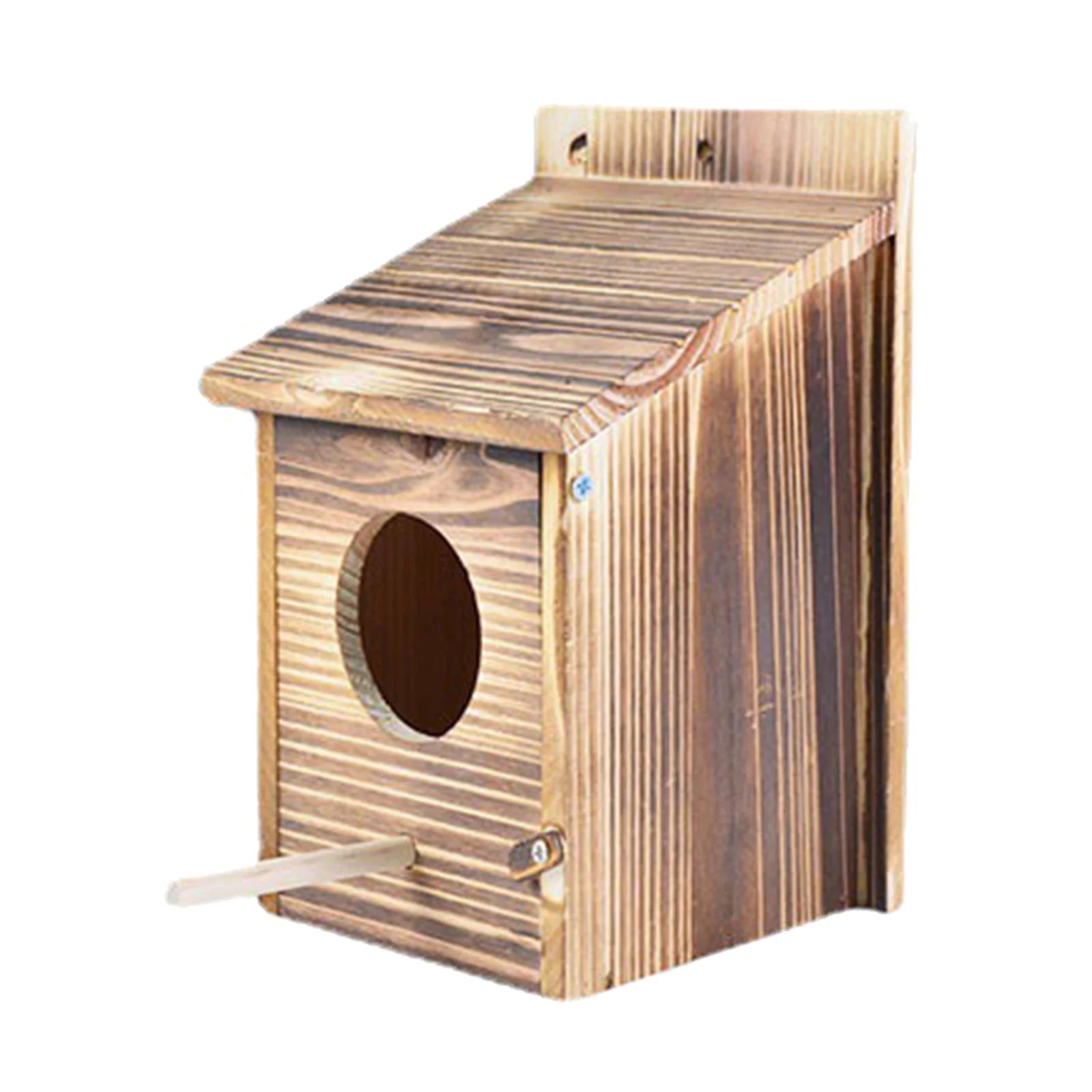 Vogelhaus Holz Hängend Außen Wetterfest 22x15cm Garten Vogelnest Nistkasten Meisen Dekorativ Natürlich | Restfield