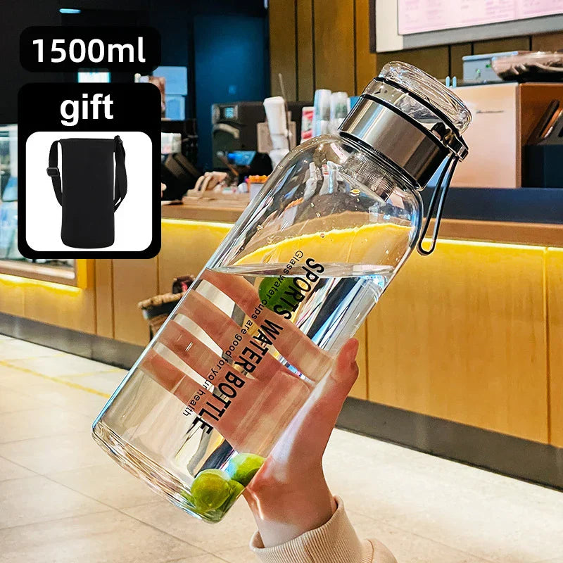 Grote Waterkan 2 Liter Transparant – Praktische Drinkfles voor Melk, Sap & Water | Sansoti