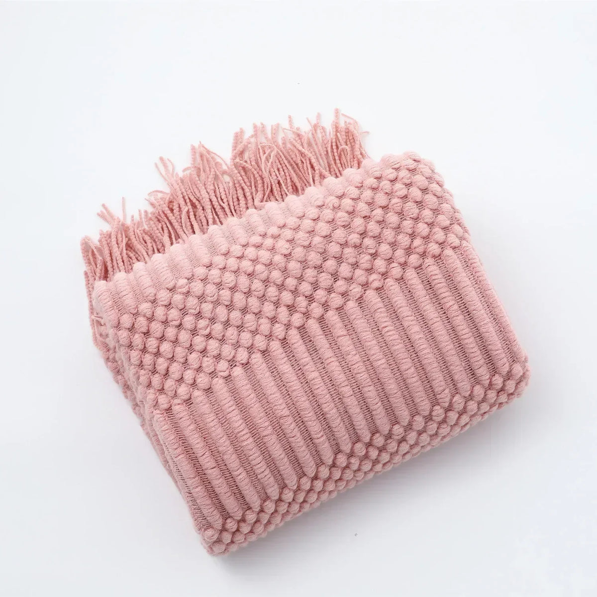 Gestrickte Decke aus Acryl, weich und warm, mit skandinavischem Muster, Sofadecke für Schlafzimmer und Wohnzimmer, dekorative Decke | Sansoti