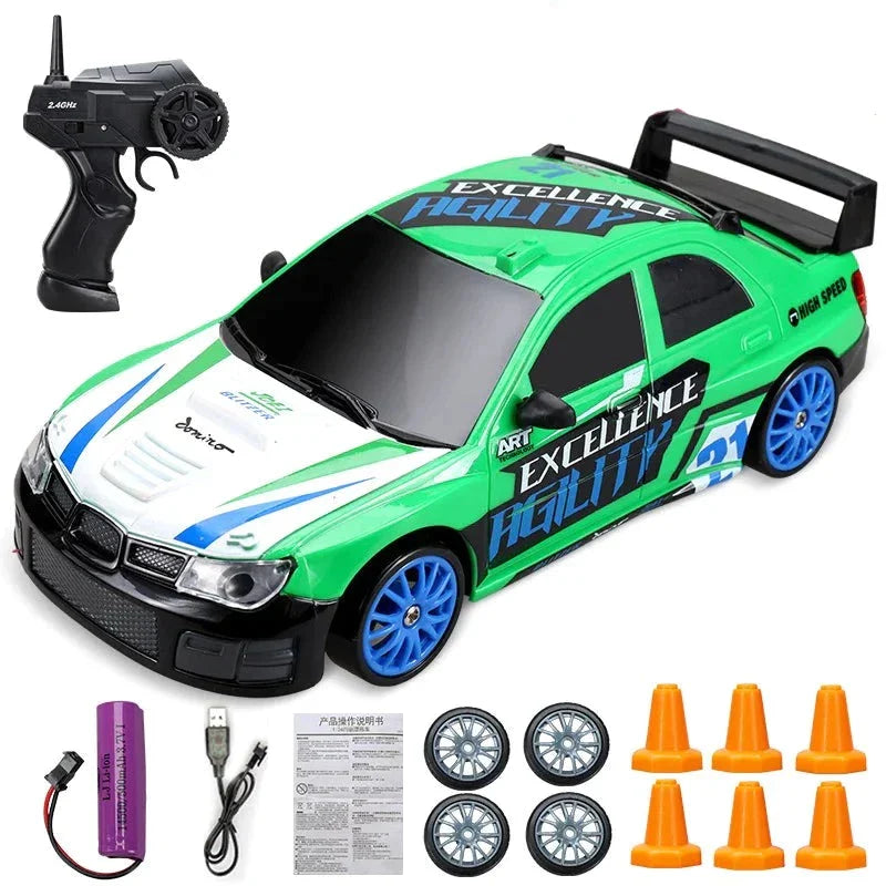 Minidrifter speelgoedauto RC-auto drift racer 2.4GHz afstandsbediening snelheid indoor outdoor kids jongens meisjes cadeau radiobestuurbare auto elektrisch voertuig | Sansoti