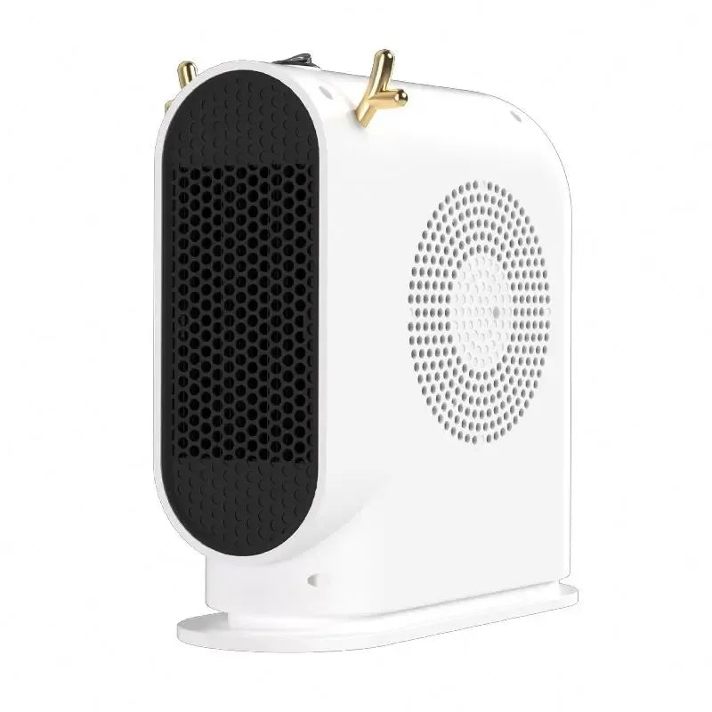 Compact 500W Electric Heater, Desk Fan Heater with Thermostat, Portable for the Bedroom | Sansoti