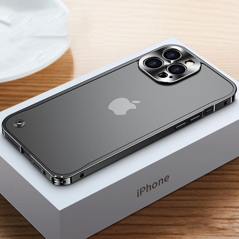 Aluminium iPhone Hoesje Lichtgewicht Bescherming Precisie CNC-Gefreesd Robuust Slank Bumper Case Premium Metalen Telefooncover | Sansoti
