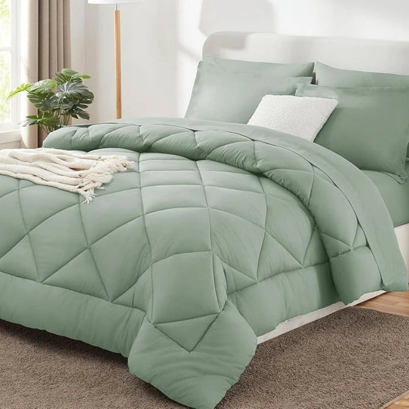 Polyester Dekbed Effen Kingsize Winter Warm Zacht Huidvriendelijk Comfortabel Slaapkamer Beddengoed Sprei | Sansoti