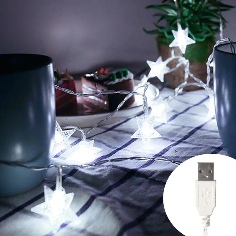 Star String Lights LED Ambient Lighting for Garden Patio Party Indoor Outdoor Decoration Mood Lamp Party Lighting | Sansoti