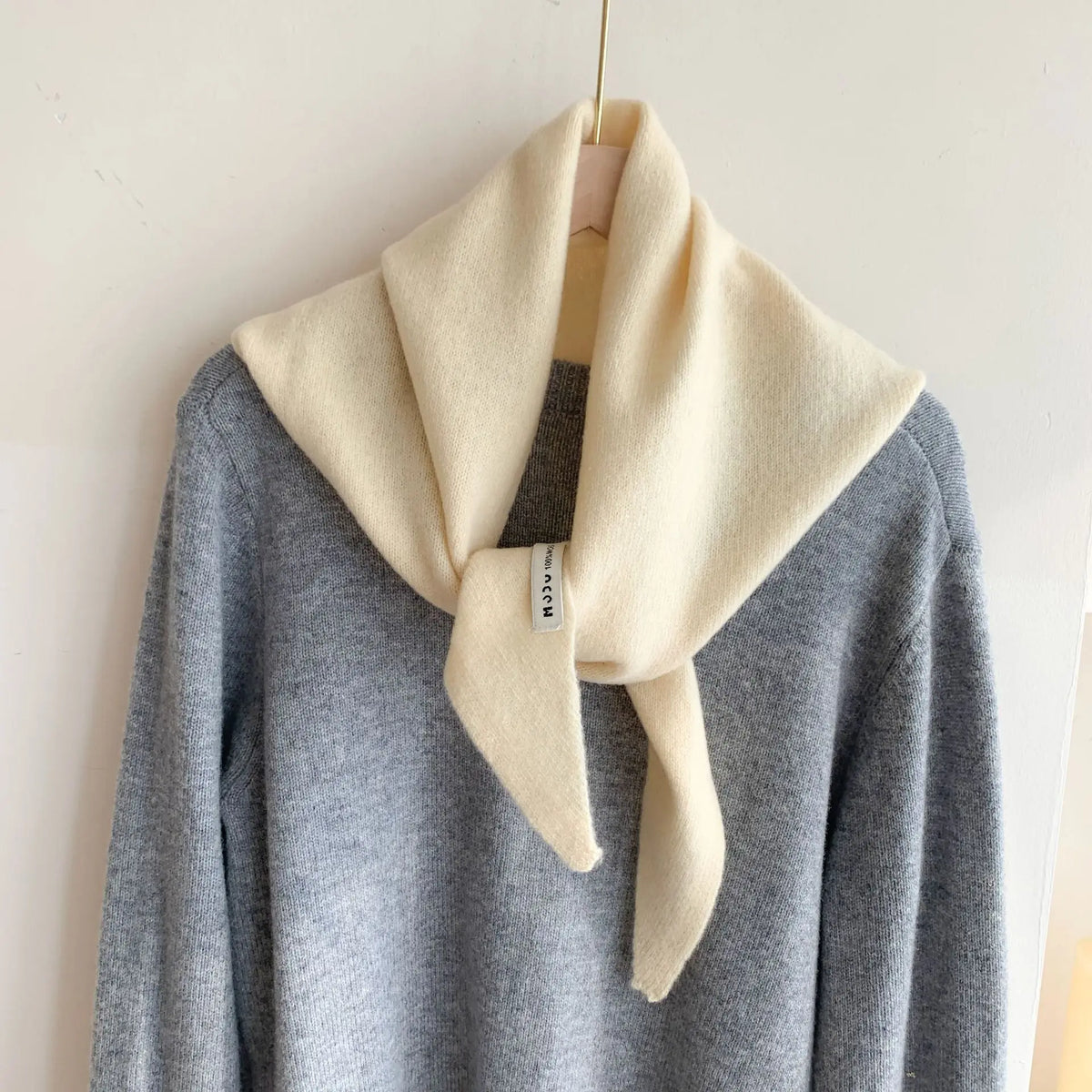 Gestricktes dreieckiges Wolltuch für Damen und Herren, Kaschmir, Winteraccessoire, lässig, elegant und bequem | Sansoti