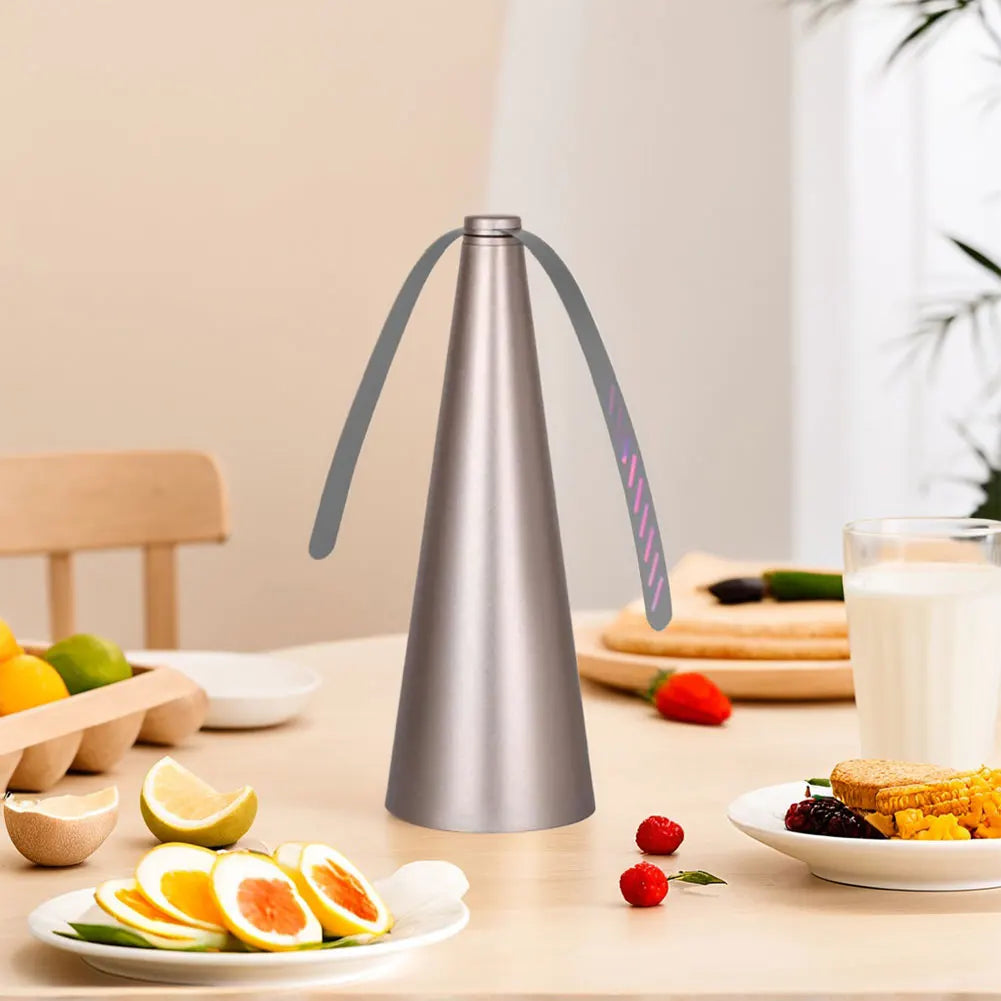 Tafelventilator met Holografische Vleugels tegen Insecten USB Batterij Oplaadbaar voor Buiten Eten Terras | Sansoti