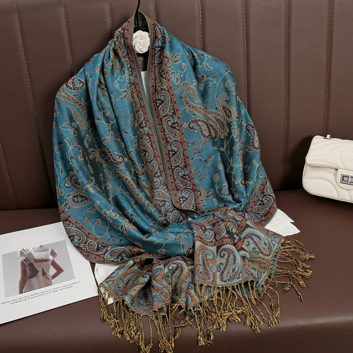 Pashmina Wrap Cashmere-look Women's 70x190cm Soft Winter Scarf Four Seasons Warm Foulard Elegant Scarf | Sansoti