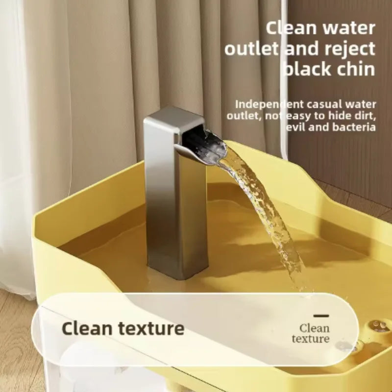 Kattenwaterfontein met Circulatiesysteem & Filter Transparant Grijs Wit 1,5L voor Optimale Hydratatie van Katten | Sansoti