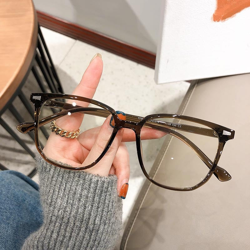 Prescription Glasses for Nearsightedness with Anti-Blue Light Filter | Unisex Oversized Frame | Reduces Eye Fatigue | Sansoti