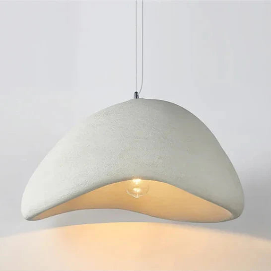 Minimalistische Hanglamp met Natuurlijke Textuur en Warm Sfeerlicht voor Eetkamer en Woonkamer | Sansoti